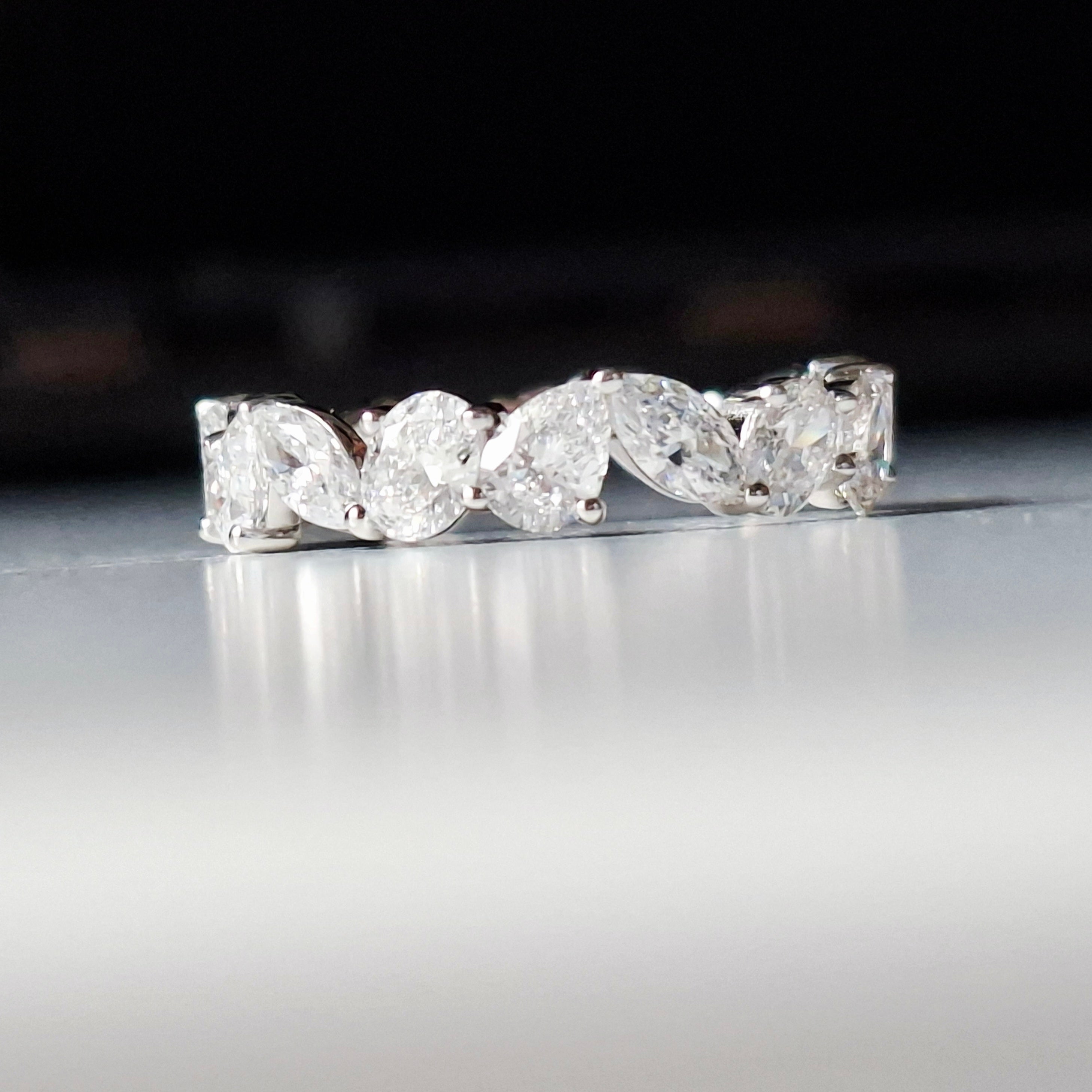 Ring - 14 karat hvidguld - 2,95 karat diamant (laboratoriedyrket)