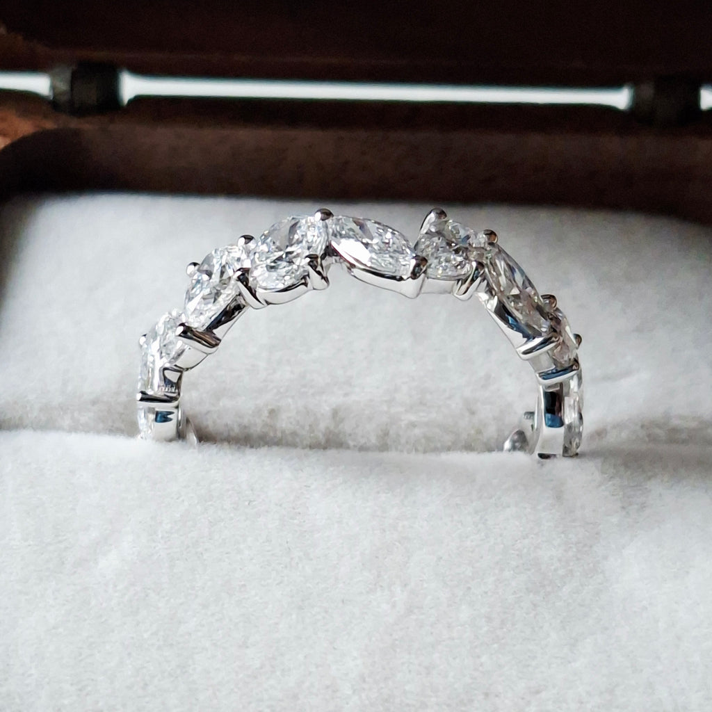 Ring - 14 karat hvidguld - 2,95 karat diamant (laboratoriedyrket)