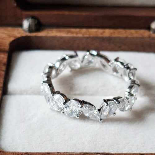 Ring - 14 karat hvidguld - 2,95 karat diamant (laboratoriedyrket)