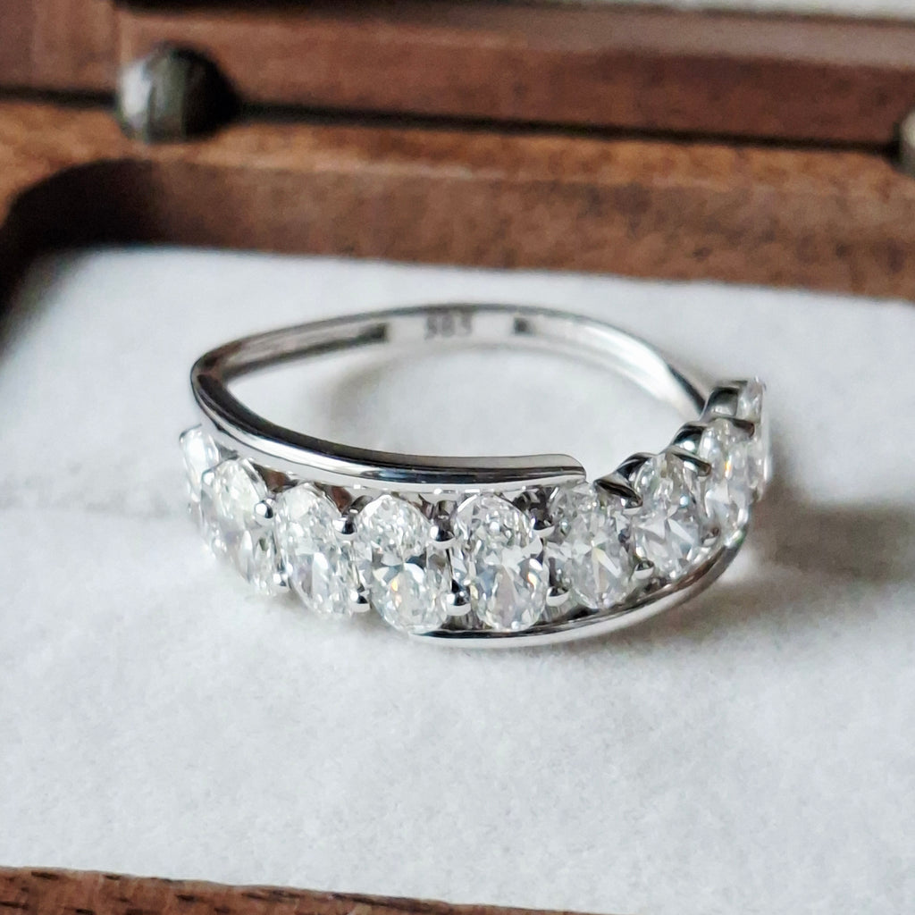 Ring - 14 karat hvidguld - 1,69 karat diamant (laboratoriedyrket)