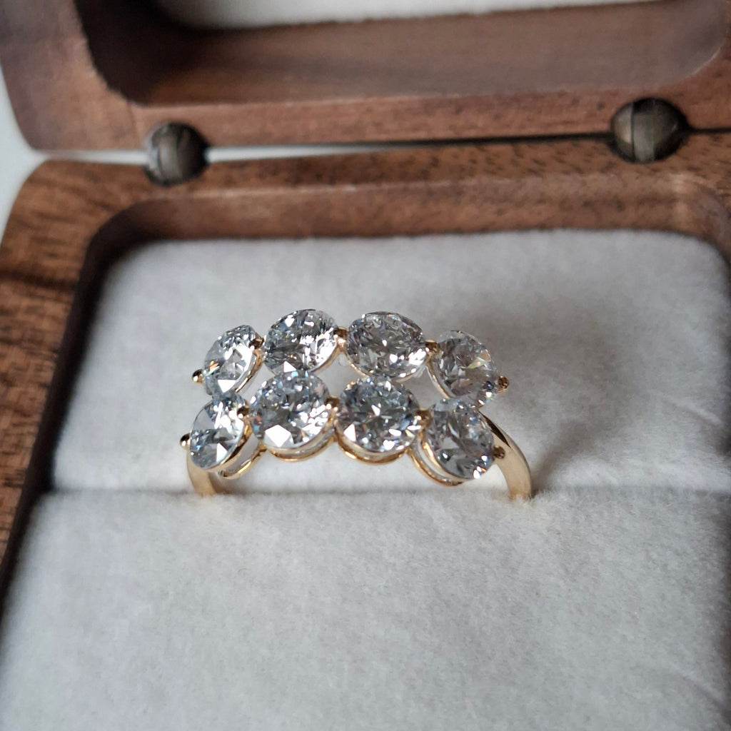 Ring - 14 karat. Guld - 2,79 karat diamant (laboratoriedyrket)