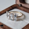 Ring - 14 karat. Guld - 2,79 karat diamant (laboratoriedyrket)