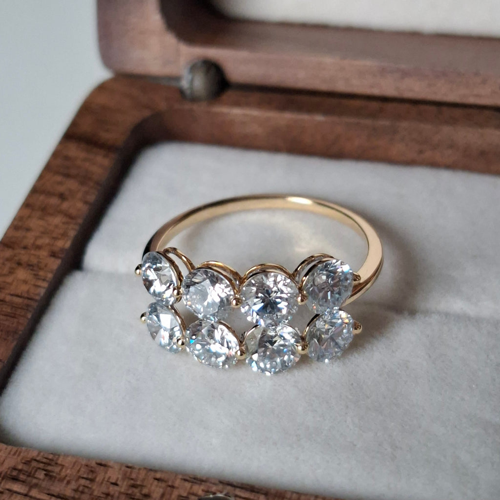 Ring - 14 karat. Guld - 2,79 karat diamant (laboratoriedyrket)