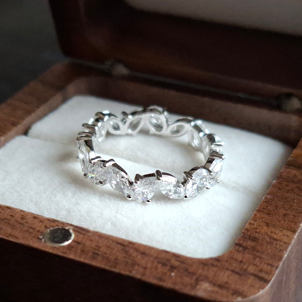 Ring - 14 karat hvidguld - 2,95 karat diamant (laboratoriedyrket)