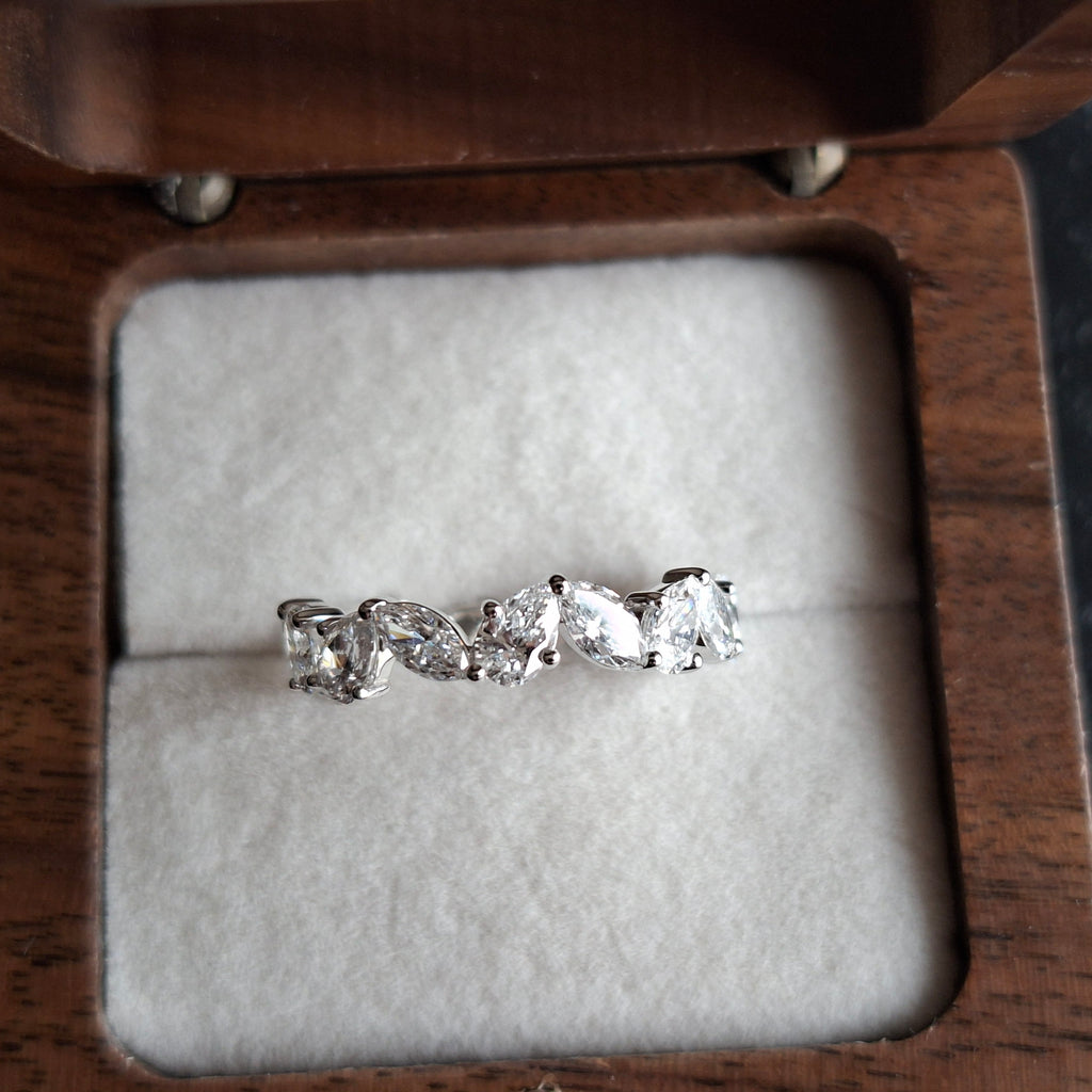 Ring - 14 karat hvidguld - 2,95 karat diamant (laboratoriedyrket)